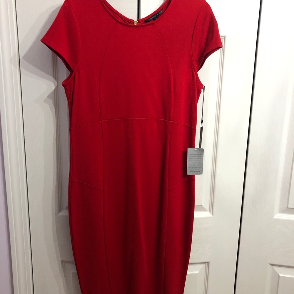 Felicity & coco red midi dress